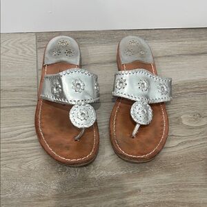 Jack Rogers Silver Sandals with Elegant Design
